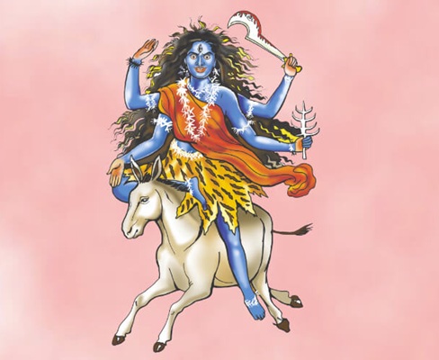 નવરાત્રીના સાતમા દિવસે માં કાલરાત્રિની પૂજા-અર્ચના કરવામાં આવે છે